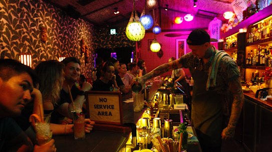 Jacoby's Tiki Bar in Enmore was named the best bar in Sydney last year, but is not allowed to host live music.