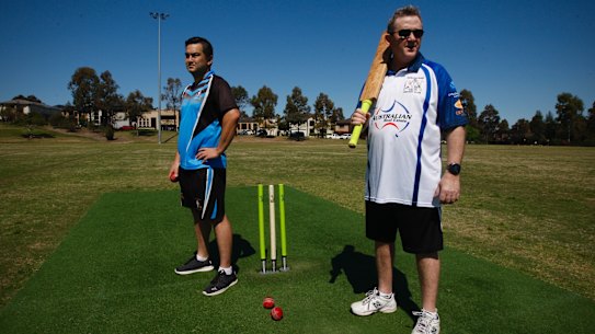 Kellyville Ridge Cricket Club senior advisor Ryan Hutton (left) and president Rodney Yendle.