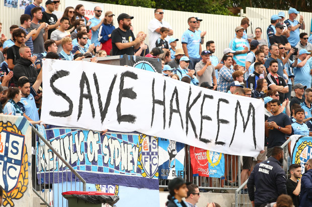 A-League fans show their support.