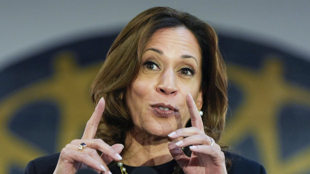 Why Kamala Harris has said the c-word only twice on the campaign trail