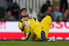 Cameron Green goes down in last week’s ODI against South Africa.