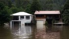 Homes on the Hawkesbury River near Sydney have been isolated by flooding.