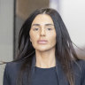 Underworld lawyer Sarah Tricarico leaves Melbourne Magistrates’ Court earlier this year. 