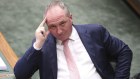 Re-elected Deputy Prime Minister Barnaby Joyce during question time on Thursday.