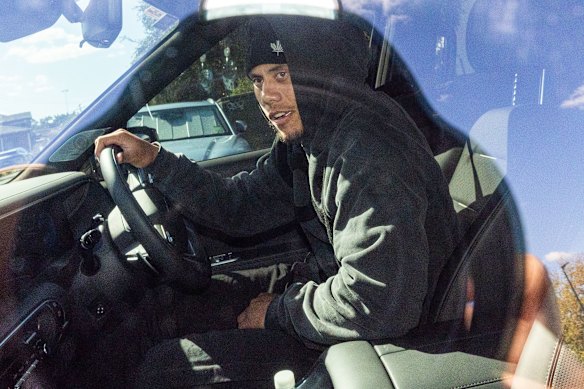 Jarome Luai leaves Wests Tigers training on Tuesday.