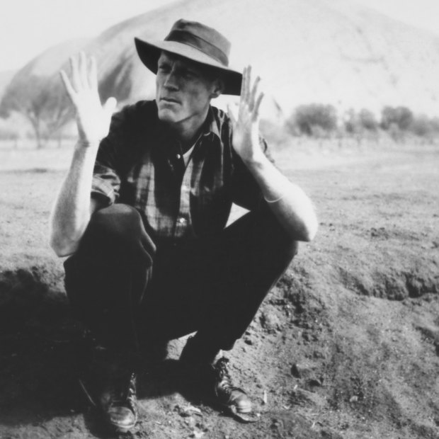 Peter Garrett at Uluru, July 1986.