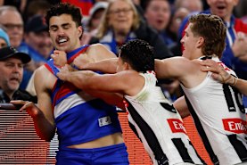 Joel Freijah and Nick Daicos weren’t afraid to mix things up physically.