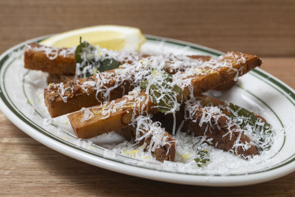 Chickpea panisse.