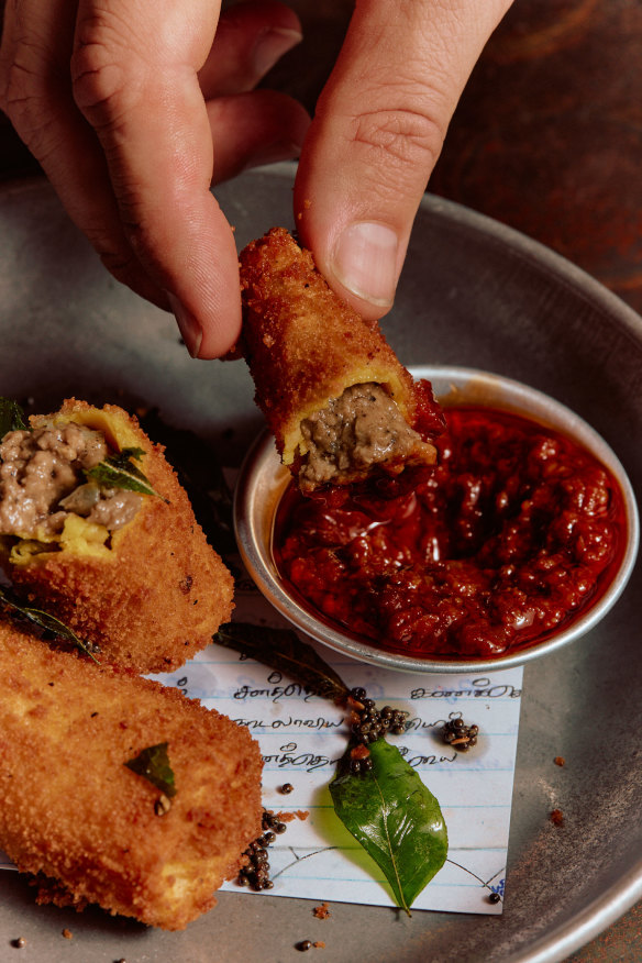 Beef pan rolls are a popular pre-dinner snack in Sri Lanka.