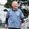 Former Wallabies coach Eddie Jones and Australian great Simon Poidevin at Coogee Oval on Tuesday.