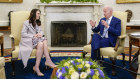 President Joe Biden meets with New Zealand Prime Minister Jacinda Ardern in the Oval Office of the White House. 