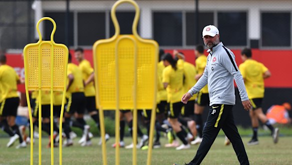 Stepping up: Assistant Jean-Paul de Marigny will coach Western Sydney in Saturday's clash with Wellington as Markus Babbel serves a one-game touchline ban.