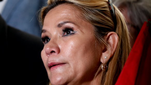 Stepping into the void left open by Evo Morales: Senate second vice-president Jeanine Anez.