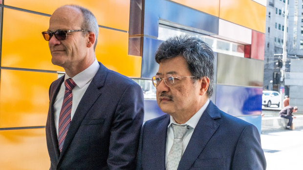 TPG CEO David Teoh (right) and general counsel Tony Moffat. 