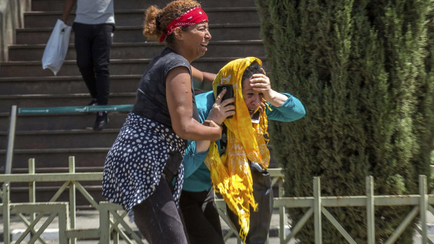 Family members of the victims involved in the Ethiopian Airlines plane crash at Addis Ababa international airport.