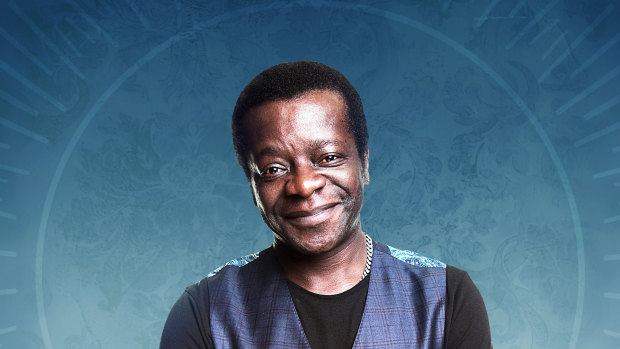 Stephen K Amos: relentlessly determined to get the audience laughing.