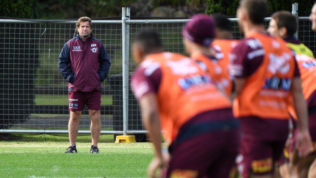 Des Hasler during his time as Manly coach.