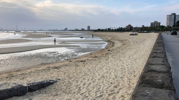 There were no heaving crowds or eager revellers securing a view of the fireworks from St Kilda beach.