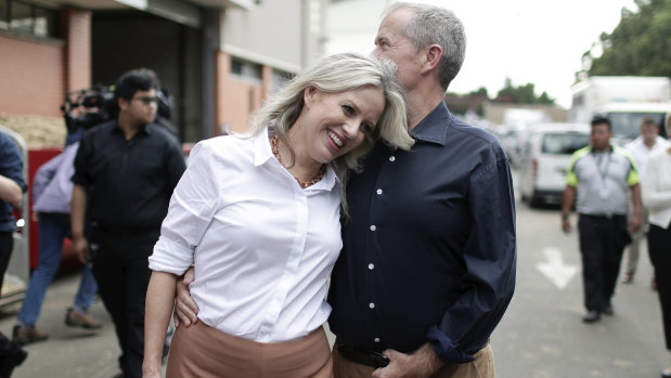 Opposition Leader Bill Shorten and Chloe Shorten during their visit to the Royal Easter Show in Sydney, on Saturday 13 April 2019. 