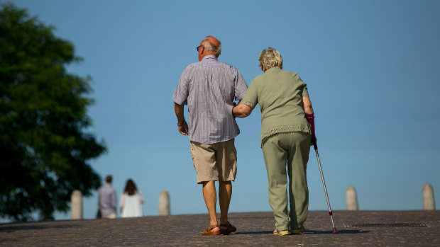 Pensioners on Ruegen Island, Germany. 