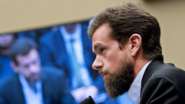 Jack Dorsey, co-founder of Twitter Inc, appearing before members of US Congress on Wednesday.
