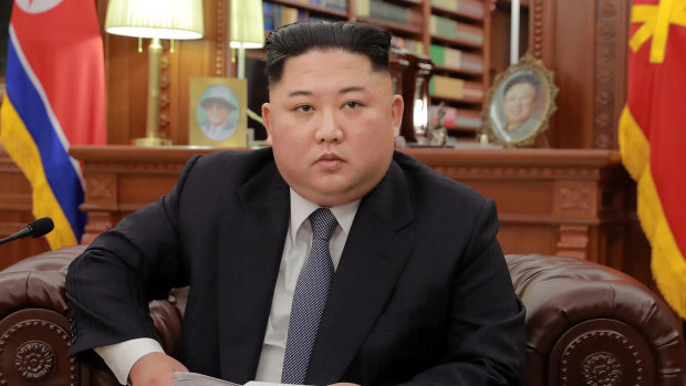 North Korean leader Kim Jong-un delivers his New Year's speech.