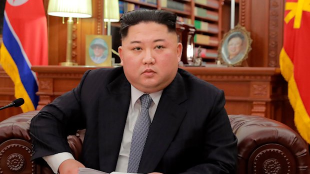 North Korean leader Kim Jong-un delivers his New Year's speech.