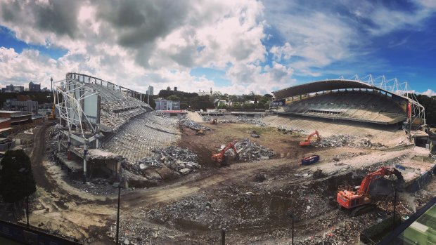 Allianz Stadium has been demolished for a rebuild but questions remain over whether funds are better used elsewhere.