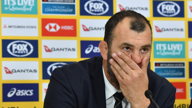 Lowest ebb: Michael Cheika can understand fans' disappointment in the wake of the upset loss.