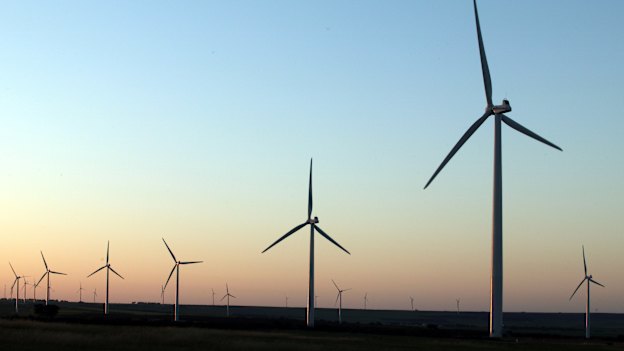 Wind farms are a form of renewable energy, as seen at the Alinta Wind Farm in WA.