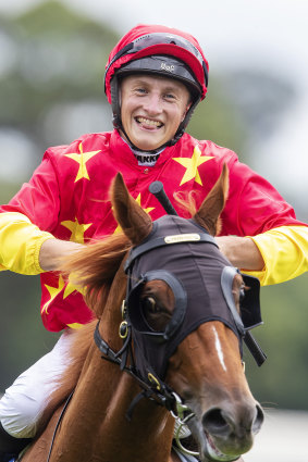 Tom Marquand is all smiles after winning the Inglis Millennium