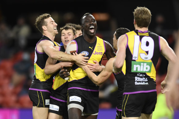 Richmond’s Mabior Chol has moved to Gold Coast as a free agent.
