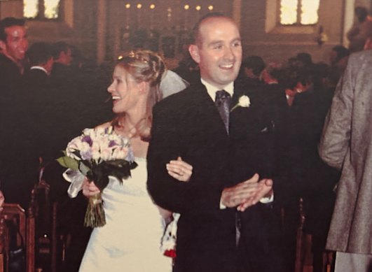 Melissa and Brendan Coburn on their wedding day.
