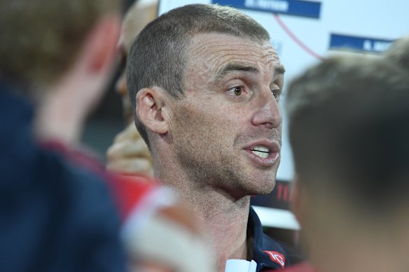 Melbourne's Simon Goodwin is one of many coaches working reduced hours.