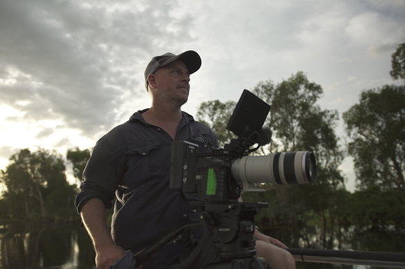 Nick Robinson, director of Australia: The Wild Top End, on location. 