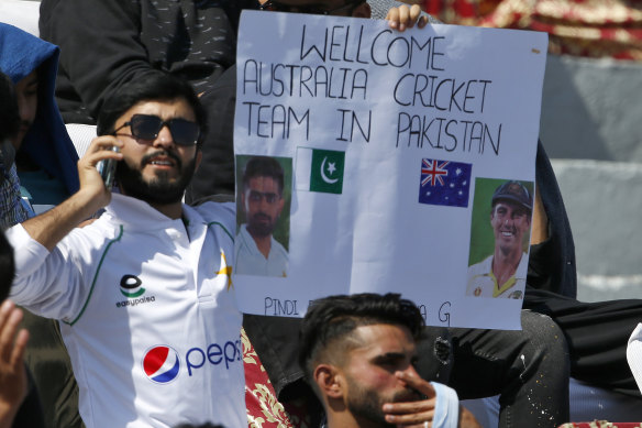 The Australians are getting a warm reception in Pakistan.