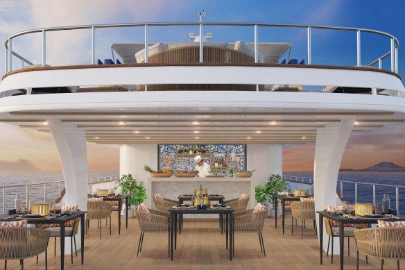 As boutique as luxury ships get … andBeyond’s Galapagos Explorer.