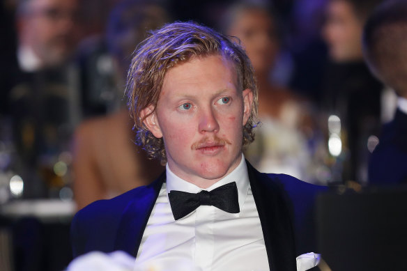 Clayton Oliver finished equal-fourth, on 25 votes, in last year’s Brownlow Medal count.