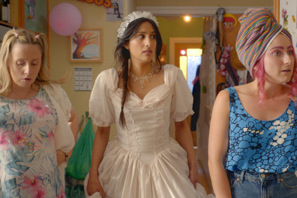 Sinead Matthews, Taj Atwal and Leah Brotherhead play the free-spirited “hullraisers” in this endearing British comedy.