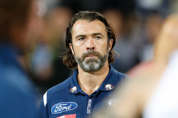 Geelong’s Chris Scott says coaches are under enormous pressure, exacerbated by cuts due to the COVID-19 crisis.