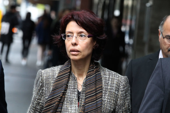 Former Australian of the Year finalist Eman Sharobeem arrives to give evidence at ICAC in 2017.