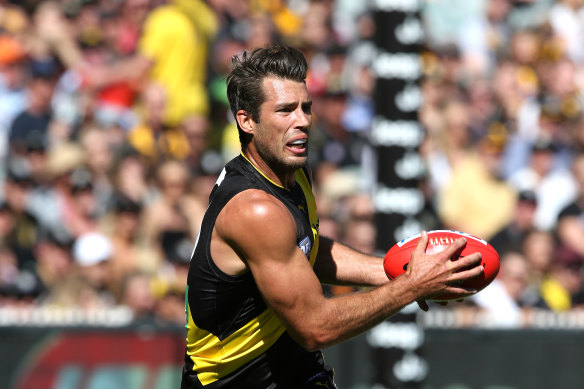 Alex Rance playing for Richmond in 2018.