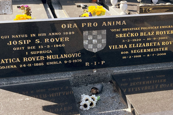 Grave of accused war criminal Srecko Rover at Fawkner Cemetery in Melbourne. 