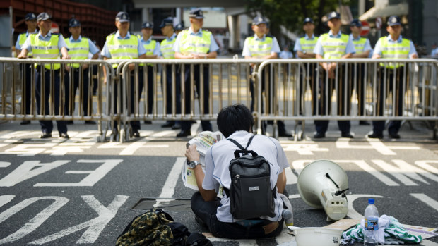 China has compared the mob storming towards the Capitol in the US to the protests in Hong Kong.