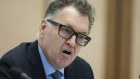 PwC Australia CEO Kevin Burrowes at the Senate inquiry into consulting on Friday.
