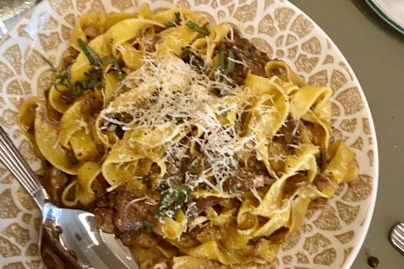 Tagliatelle osso buco.