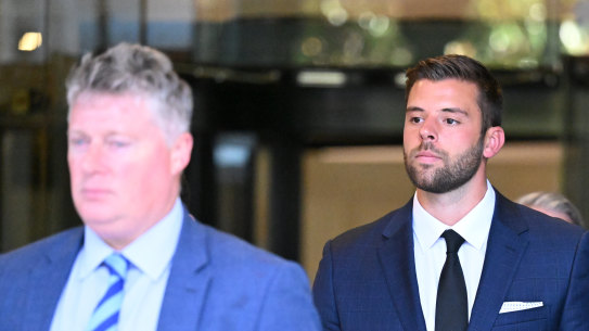 Daniel Keneally (right) leaves court this week with his lawyer Paul McGirr.