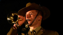 The Last Post rings out at the Dawn Service for Anzac Day held at the Australian War Memorial on Thursday in Canberra.
