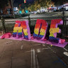 The “Pride” sign in the centre of Camden was vandalised for the second consecutive year.