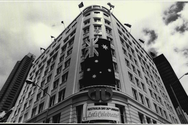 Display outside Woolworths, Town Hall. January 24, 1986. (Photo by Bruce Milton Miller/Fairfax Media).